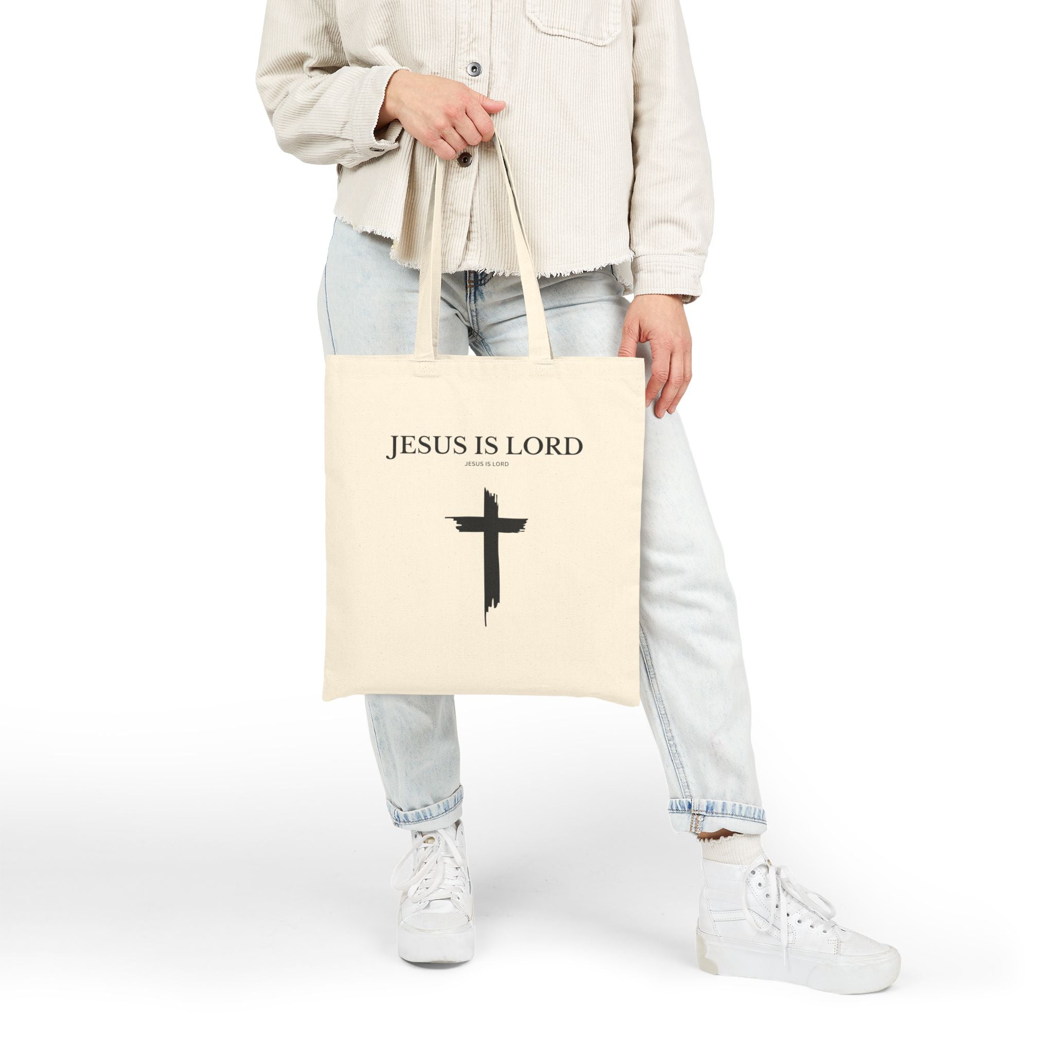 Jesus Is Lord | Christian Canvas Tote Bag