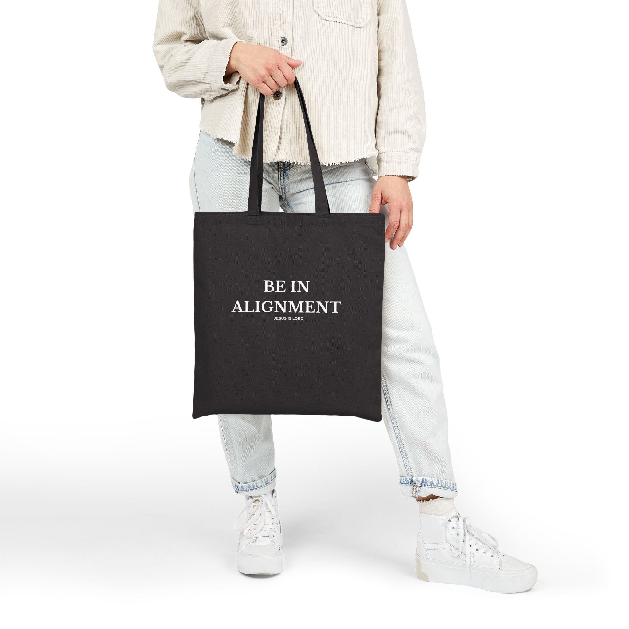 Be In Alignment | Christian Canvas Tote Bag