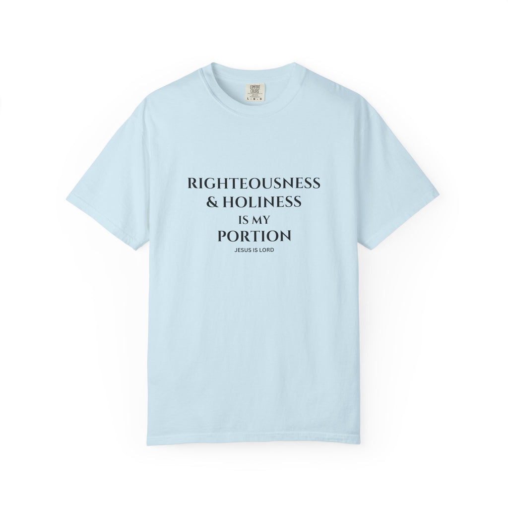 Righteousness & Holiness Is My Portion Christian T-Shirt | Faith-Based Unisex Tee