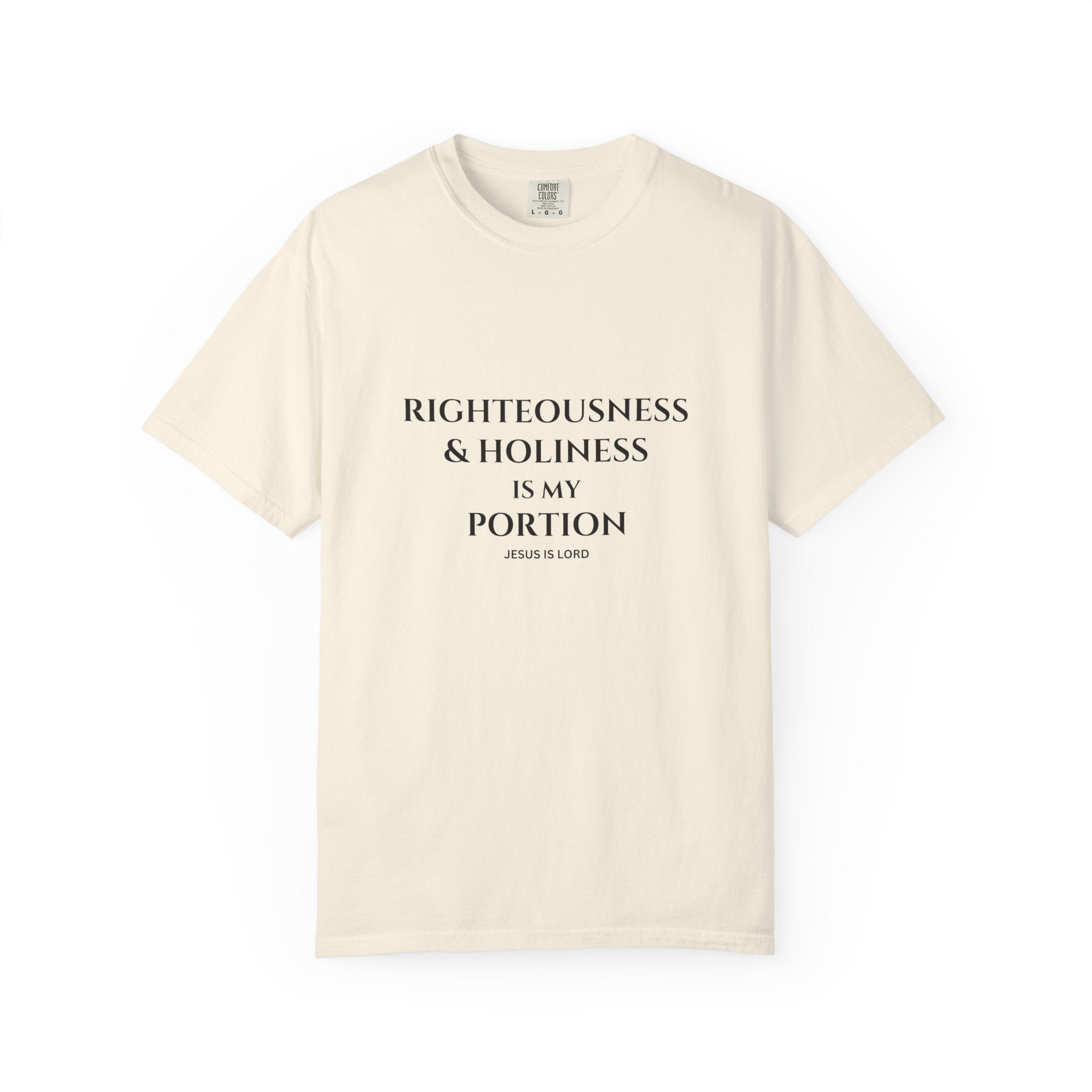 Righteousness & Holiness Is My Portion Christian T-Shirt | Faith-Based Unisex Tee